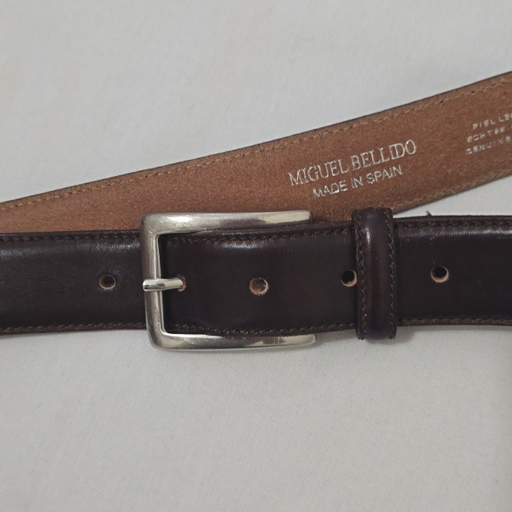 Miguel Bellido Piel Legitima Leather Classic Belt | 40 /105‎ Made in Spain